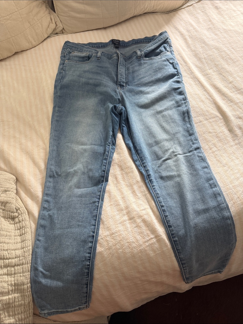 J. Crew Women's Light Wash High-Rise Straight Jeans